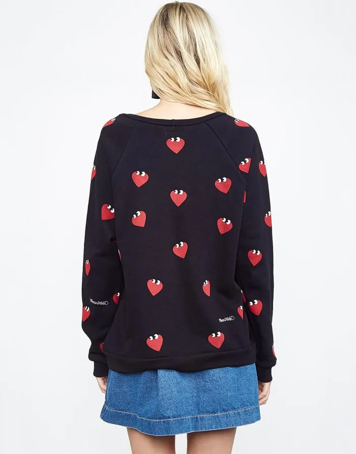Noleta Mini Heartface Black Women Lauren Moshi Long Sleeve