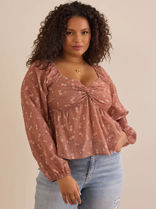 Nyla Cinched Babydoll Top Rose Women Altar039d State Tops