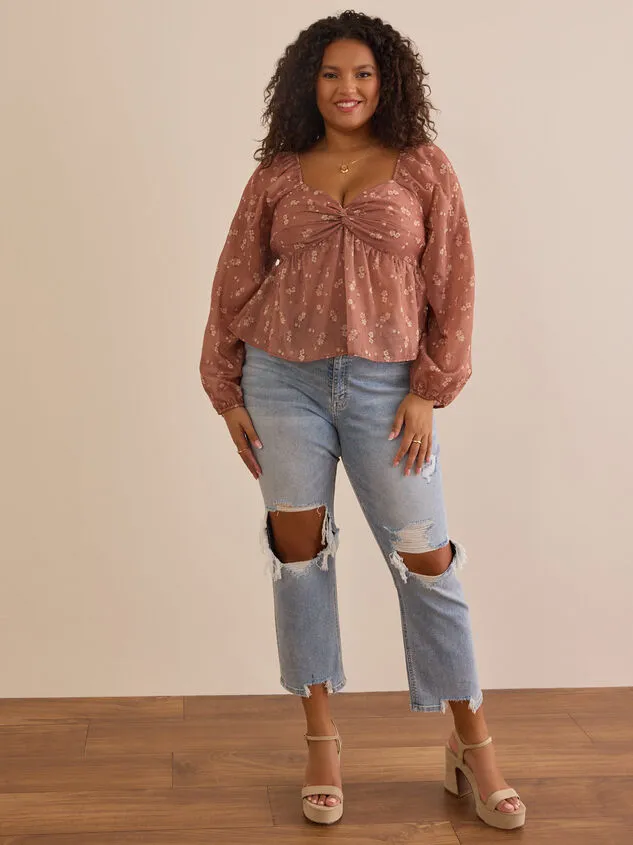 Nyla Cinched Babydoll Top Rose Women Altar039d State Tops Nyla Cinched Babydoll Top Rose Women Altar039d State Tops