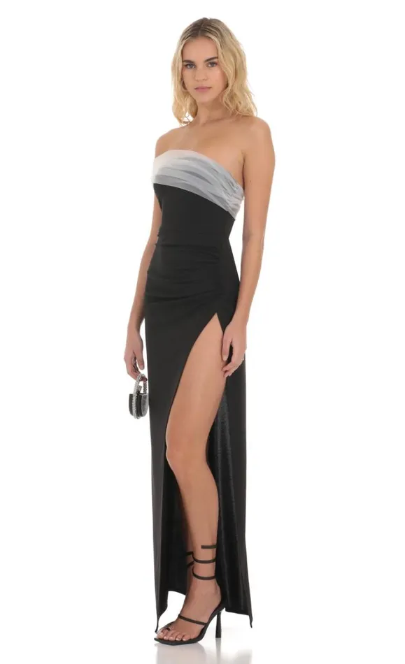 Off Shoulder Tulle Sleeve Maxi Dress Black Women LUCY IN THE SKY Maxi Dresses Off Shoulder Tulle Sleeve Maxi Dress Black Women LUCY IN THE SKY Maxi Dresses