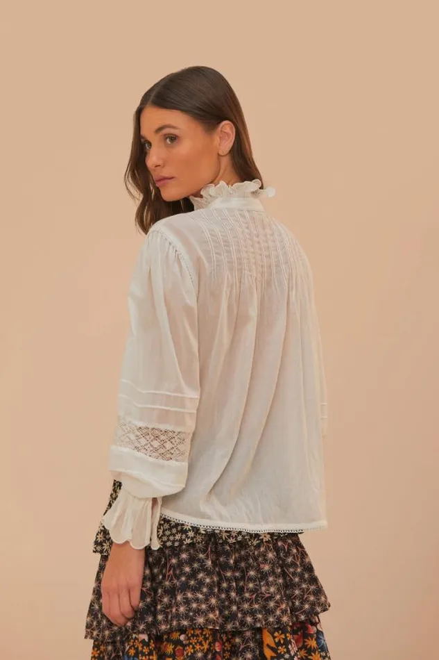 OffWhite Long Sleeve Blouse Women FARM Rio Blouses