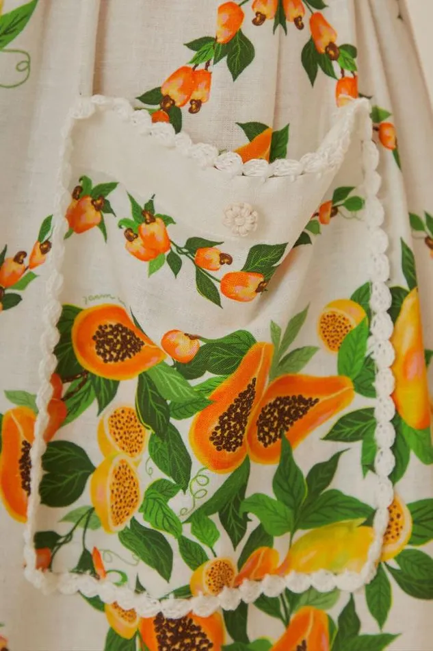 OffWhite Papaya Salad Scarf Lenzing Ecovero Euroflax Maxi Dress Women FARM Rio Maxi Dresses