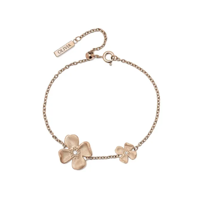 Olivia Burton Bracelets Women Dogwood Flower Carnation Gold Bracelet