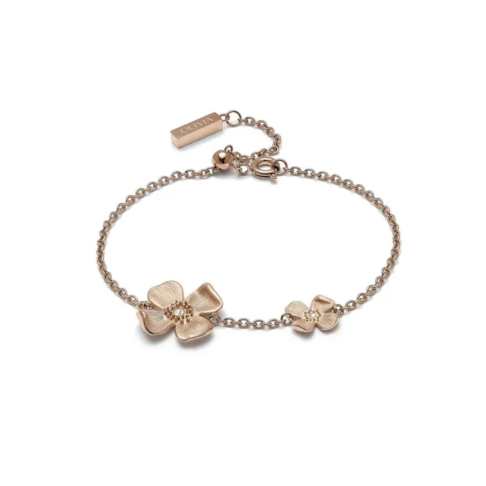 Olivia Burton Bracelets Women Dogwood Flower Carnation Gold Bracelet
