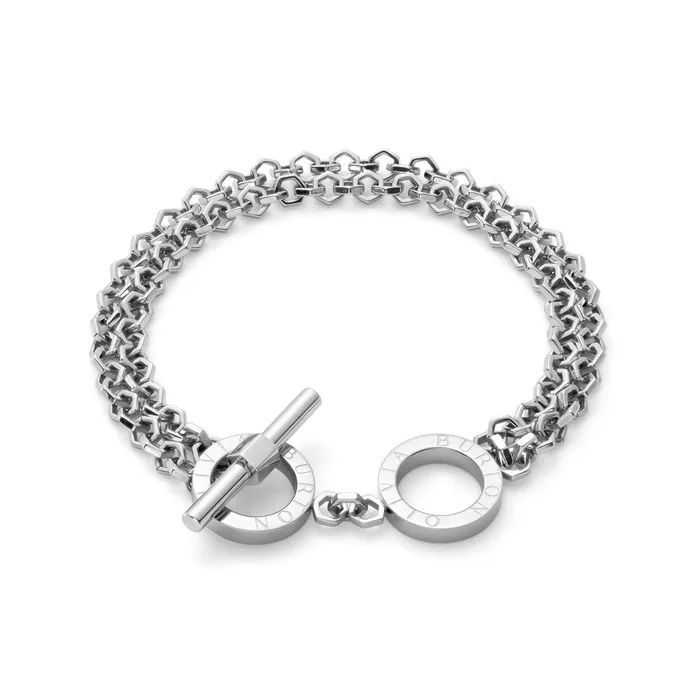 Olivia Burton Bracelets Women Honeycomb Toggle Silver Tone Bracelet