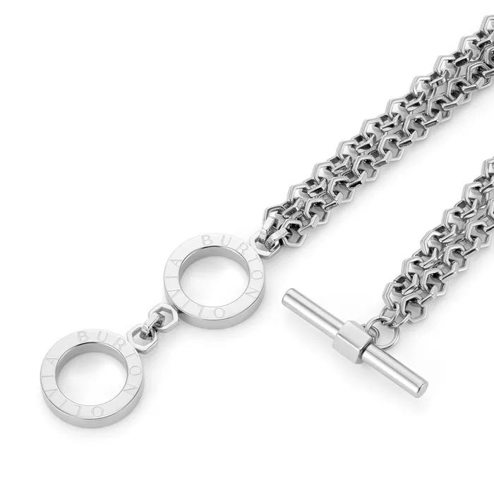 Olivia Burton Bracelets Women Honeycomb Toggle Silver Tone Bracelet