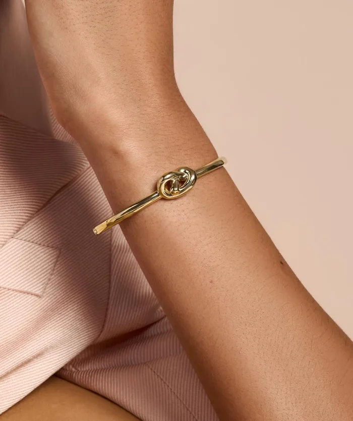 Olivia Burton Bracelets Women Lovers Knot Gold Plated Bangle