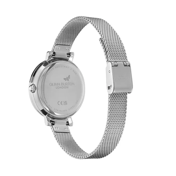 Olivia Burton Classic Watches Women 30mm Vintage Bead Silver Mesh Watch