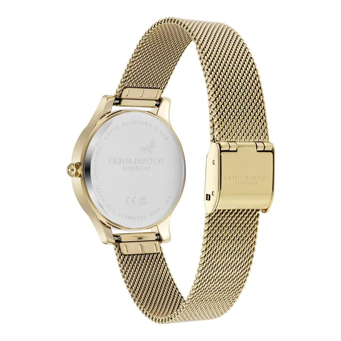 Olivia Burton Classic Watches Women 36mm Wonderlust Ivory and Gold Mesh Watch