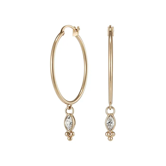 Olivia Burton Earrings Women Dainty Rose Gold Plated Hoop Earrings