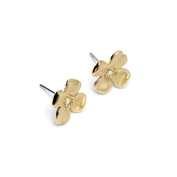 Olivia Burton Earrings Women Dogwood Flower Gold Stud Earrings