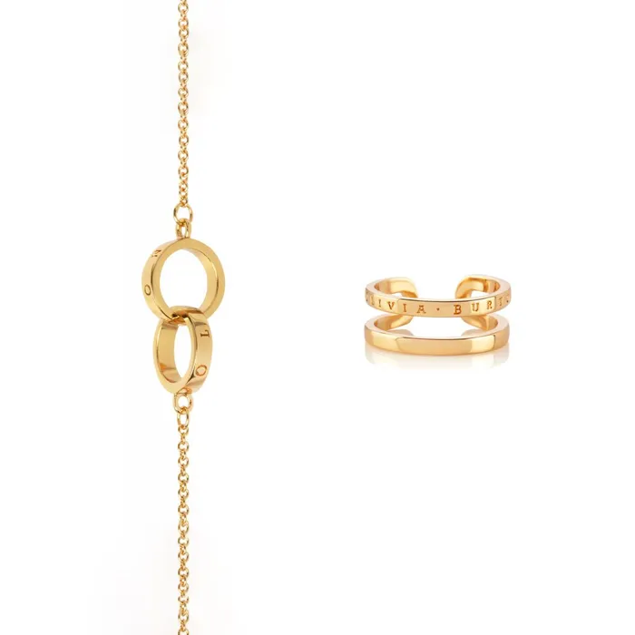 Olivia Burton Earrings Women Gold Interlink Gift Set