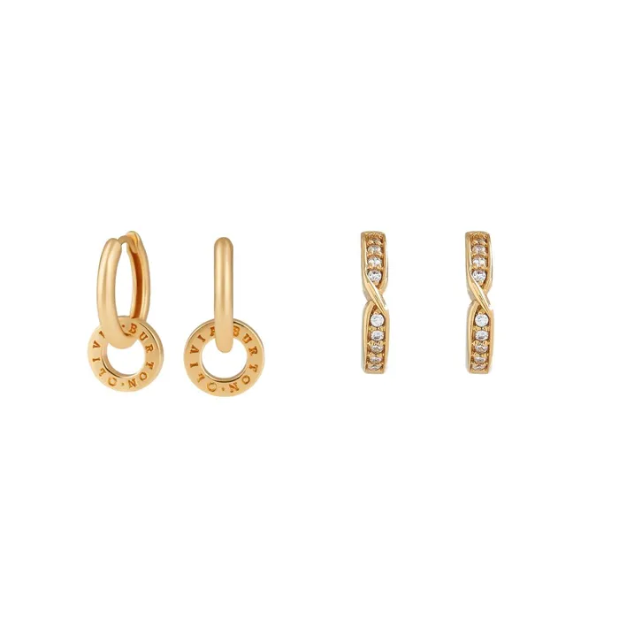 Olivia Burton Earrings Women Gold Interlink Gift Set