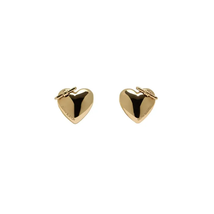 Olivia Burton Earrings Women Knot Heart Gold Stud Earrings