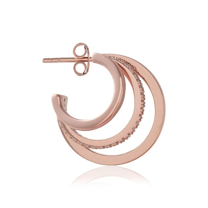 Olivia Burton Earrings Women Rose Gold Multi Hoop Earrings