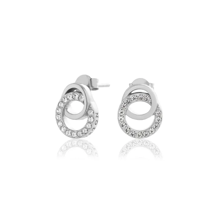 Olivia Burton Earrings Women Silver Interlink Drop Stud Earrings