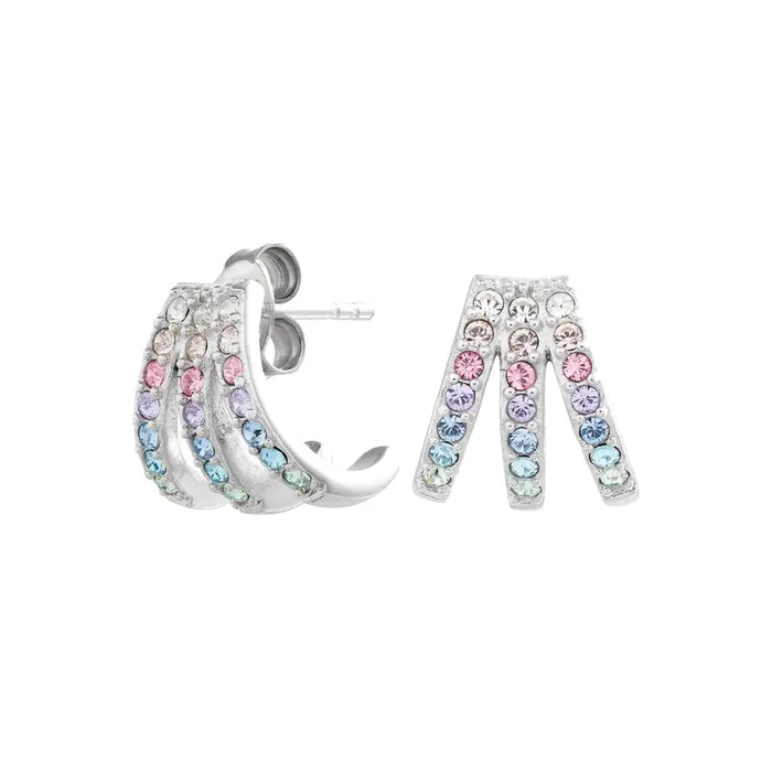 Olivia Burton Earrings Women Silver Rainbow Claw Earrings