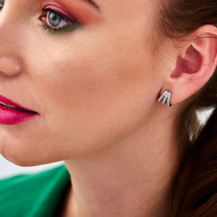 Olivia Burton Earrings Women Silver Rainbow Claw Earrings