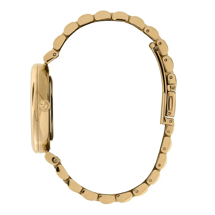 Olivia Burton Floral Watches Women 36mm Dogwood TBar Black and Gold Bracelet Watch