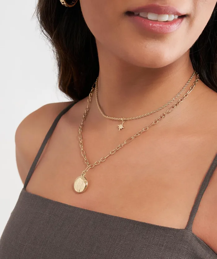 Olivia Burton Necklaces Women Ever Stacked Gold Plated MultiChain Necklace