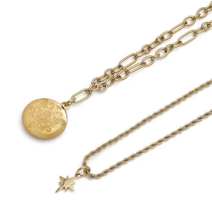 Olivia Burton Necklaces Women Ever Stacked Gold Plated MultiChain Necklace