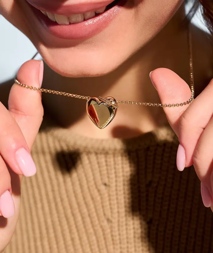 Olivia Burton Necklaces Women Knot Heart Gold Necklace