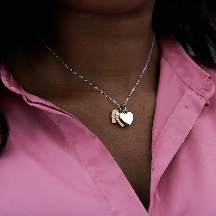 Olivia Burton Necklaces Women Tri Tone Heart Necklace Olivia Burton Necklaces Women Tri Tone Heart Necklace
