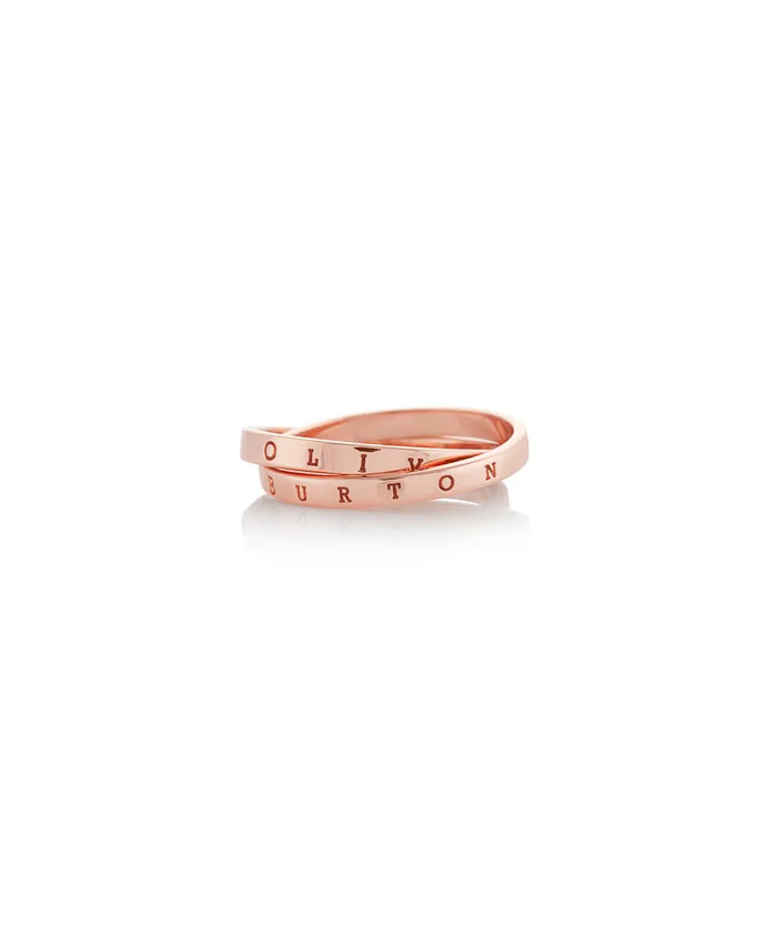 Olivia Burton Rings Women The Classics Interlink Ring Rose Gold S