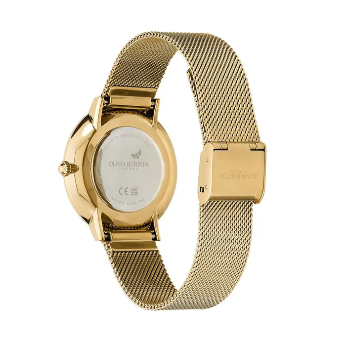 Olivia Burton Signature Watches Women 35mm Butterfly Ultra Slim Gold Mesh Watch