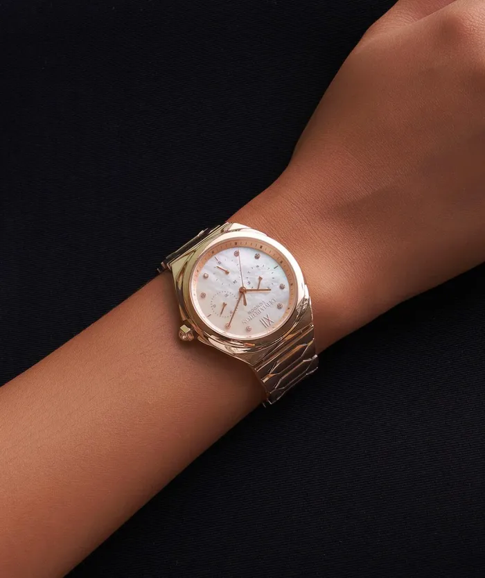 Olivia Burton Sports Luxe Watches Women 36mm Lustre MultiFunction White and Rose Gold Bracelet Watch