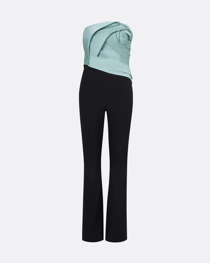 Olivina Black and Spearmint Jumpsuit Black and Spearmint Women Jumpsuits Safiyaa
