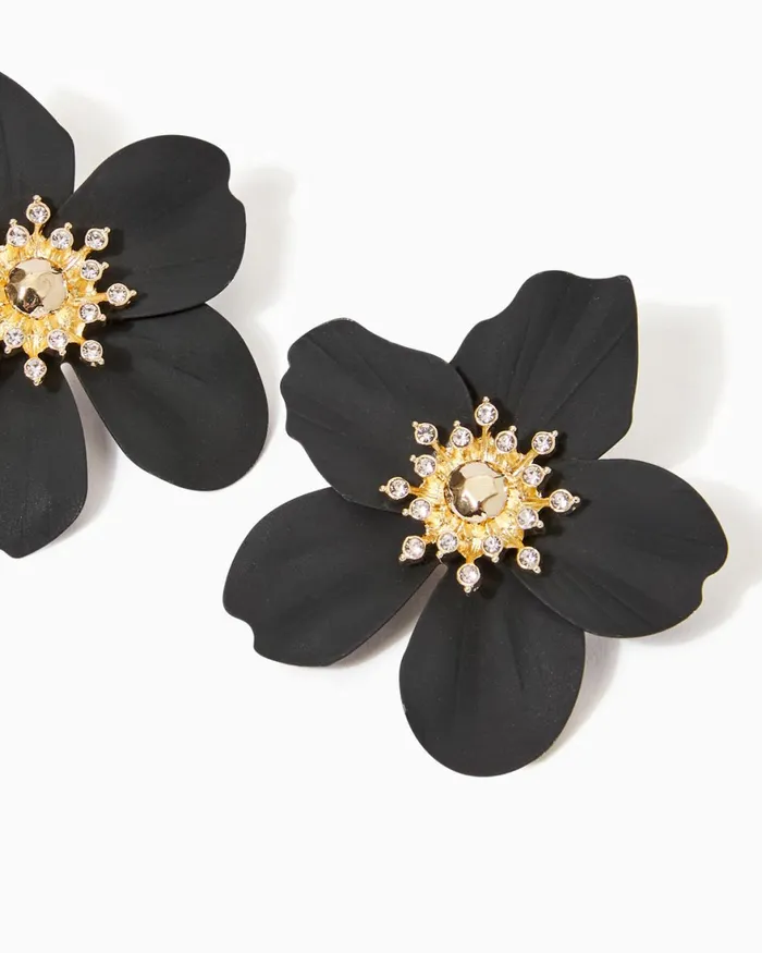 One Size Fits All Gifts Home and GiftsWomen Lilly Pulitzer Oversized Orchid Earrings Onyx One Size Fits All Gifts Home and GiftsWomen Lilly Pulitzer Oversized Orchid Earrings Onyx