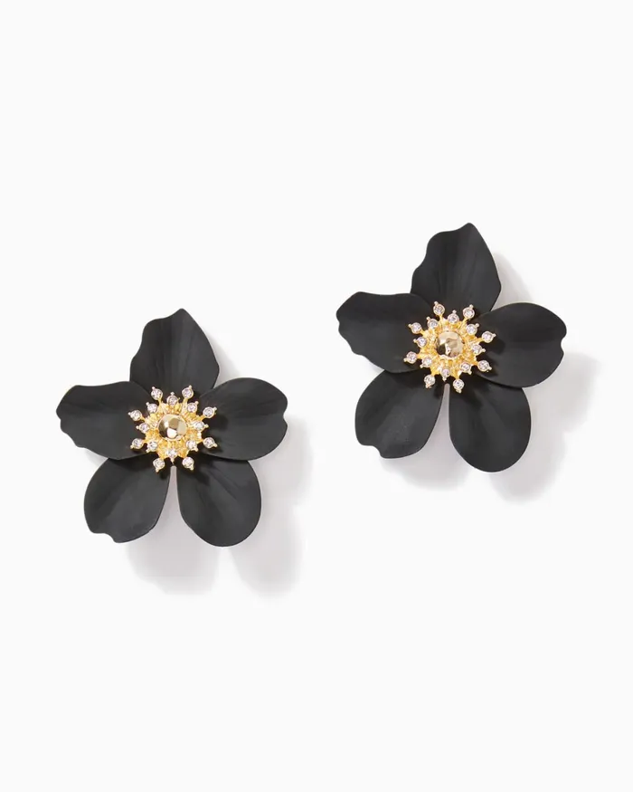 One Size Fits All Gifts Home and GiftsWomen Lilly Pulitzer Oversized Orchid Earrings Onyx One Size Fits All Gifts Home and GiftsWomen Lilly Pulitzer Oversized Orchid Earrings Onyx