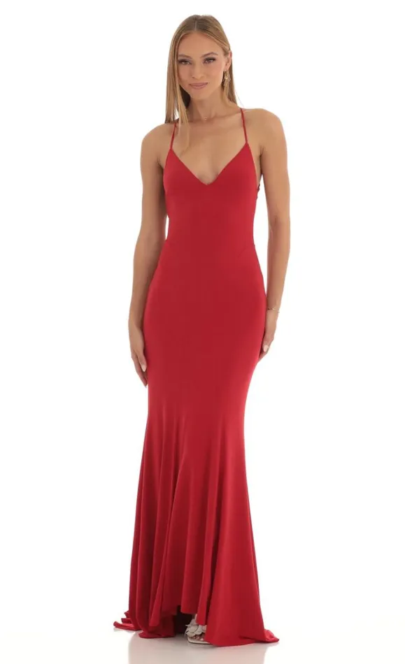 Open Back Maxi Dress Red Women LUCY IN THE SKY Maxi Dresses Open Back Maxi Dress Red Women LUCY IN THE SKY Maxi Dresses