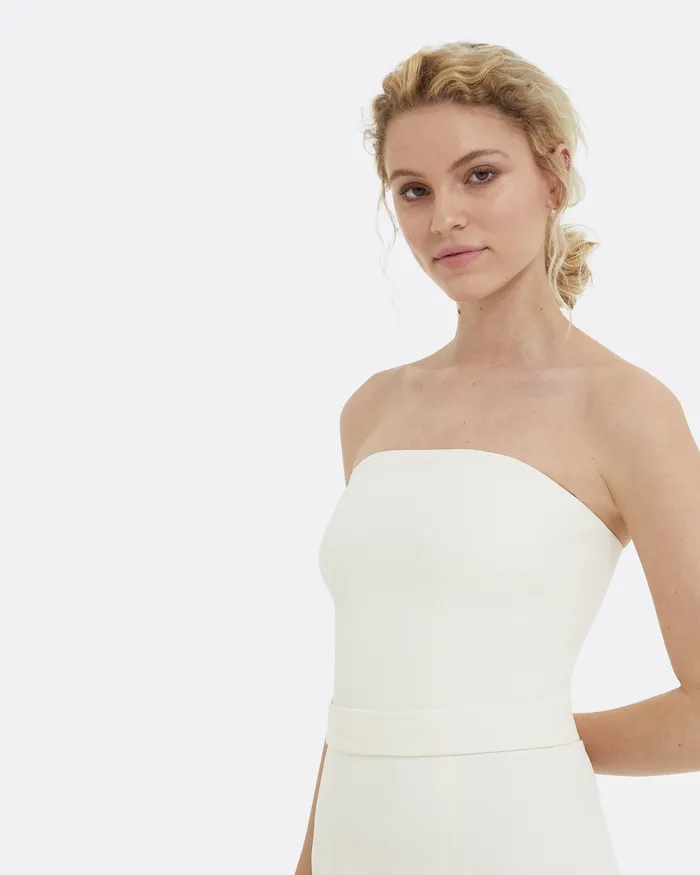 Oralie Midi Dress Ivory Women Bridal Safiyaa