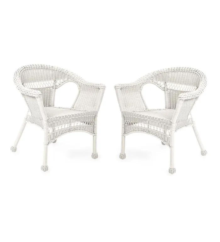 Outdoor Living Easy Care Resin Wicker Chairs Set Of 2 8211 Black Plow and Hearth Outdoor Wicker Outdoor Living Easy Care Resin Wicker Chairs Set Of 2 8211 Black Plow and Hearth Outdoor Wicker