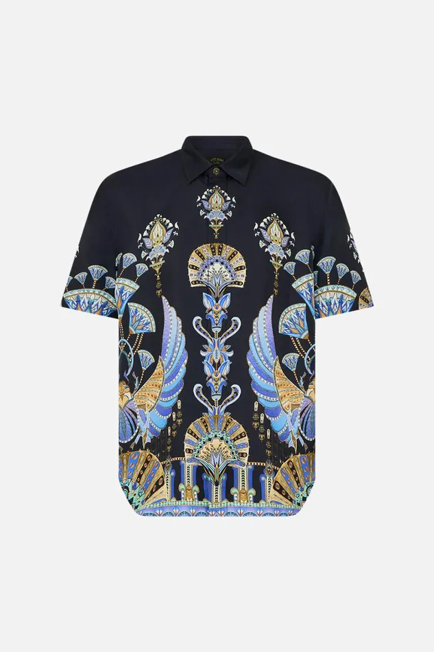 OVERSIZED BUTTON THROUGH SS SHIRT UNDER SCARAB SKIES Under Scarab Skies Mens Camilla Shirts