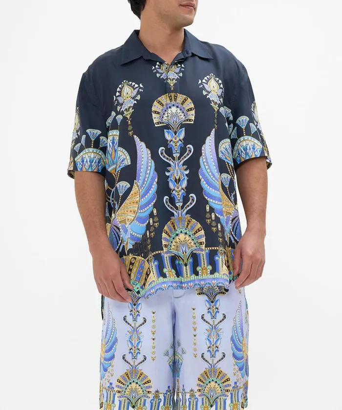 OVERSIZED BUTTON THROUGH SS SHIRT UNDER SCARAB SKIES Under Scarab Skies Mens Camilla Shirts