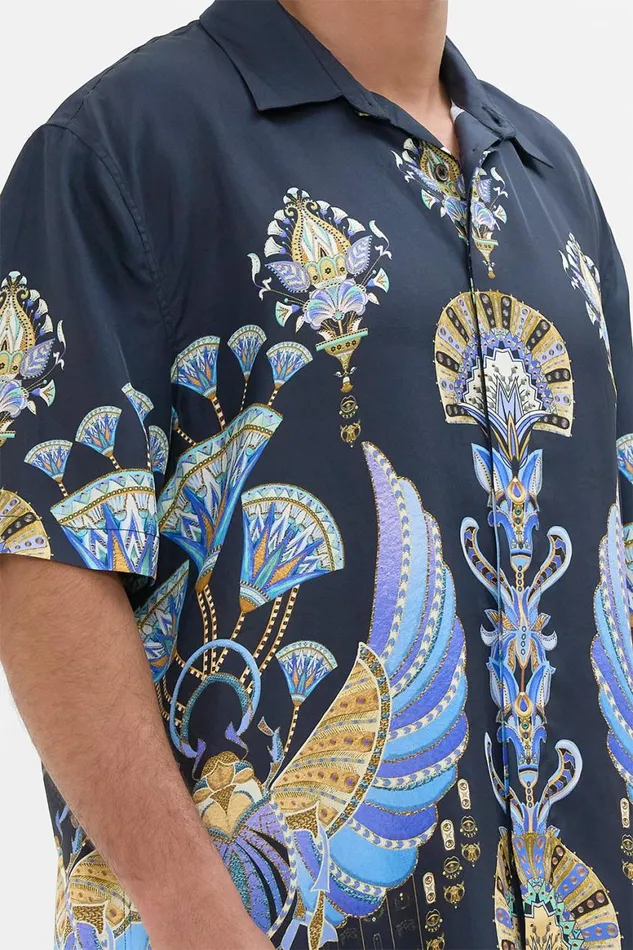 OVERSIZED BUTTON THROUGH SS SHIRT UNDER SCARAB SKIES Under Scarab Skies Mens Camilla Shirts