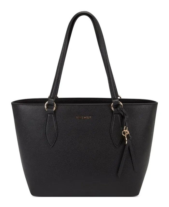 Paisley Small Tote Black Saffiano Women Nine West Totes and Backpacks