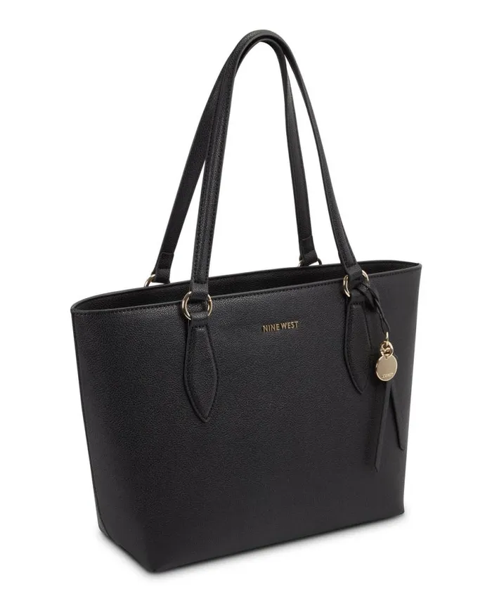 Paisley Small Tote Black Saffiano Women Nine West Totes and Backpacks Paisley Small Tote Black Saffiano Women Nine West Totes and Backpacks