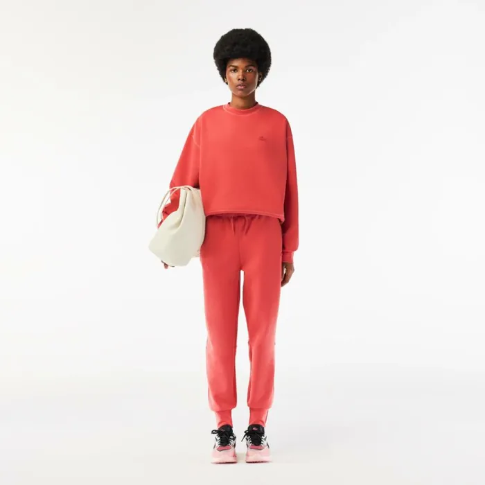 Pants and Leggings Women Lacoste Women039s Cotton Jersey Joggers Pink Zv9