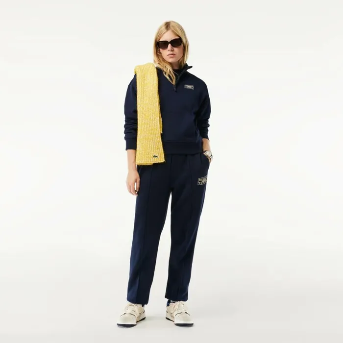 Pants and Leggings Women Lacoste Women039s Tennis Print Cotton Joggers Navy Blue 166