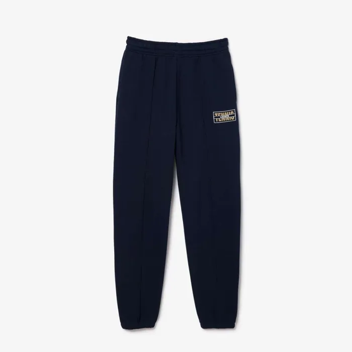 Pants and Leggings Women Lacoste Women039s Tennis Print Cotton Joggers Navy Blue 166
