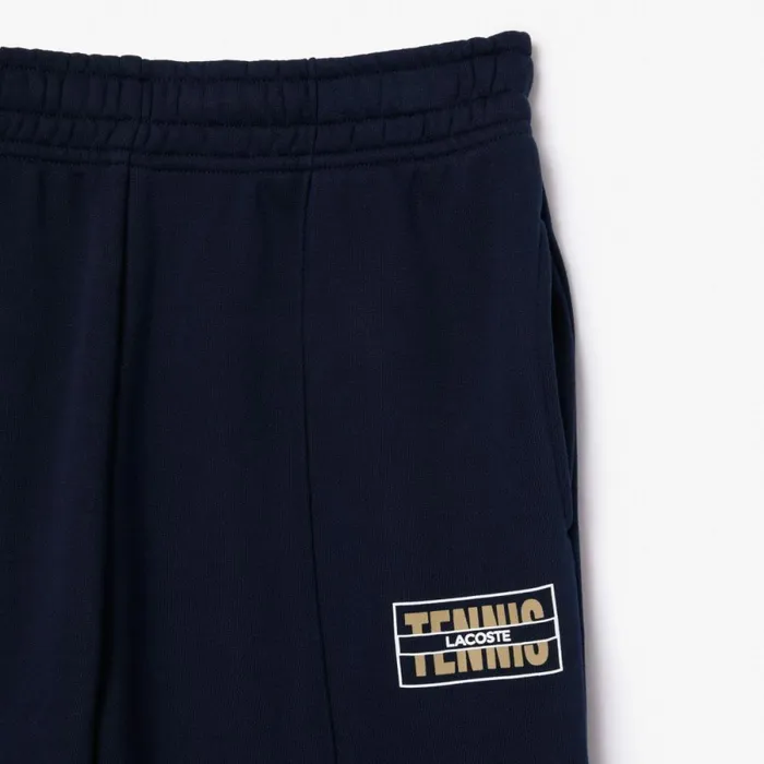Pants and Leggings Women Lacoste Women039s Tennis Print Cotton Joggers Navy Blue 166