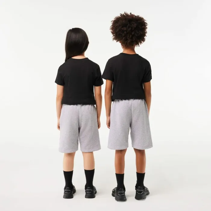 Pants and Shorts Kids Lacoste Kids039 Organic Brushed Cotton Fleece Shorts Grey Chine Cca