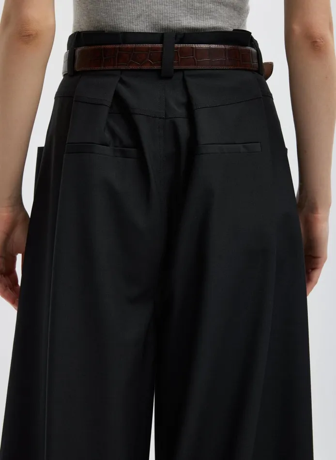 Pants and Shorts Women Tibi Tropical Wool Walker Wide Leg Pant
