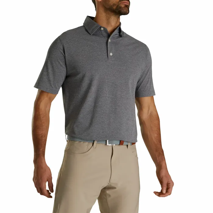 Performance Stretch Pique Solid Self Collar Shirts FootJoy Men
