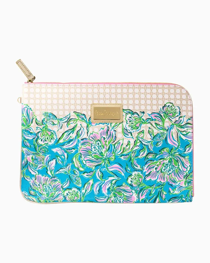 Phone and Tech Women Lilly Pulitzer Tech Pouch Set Cumulus Blue Chick Magnet