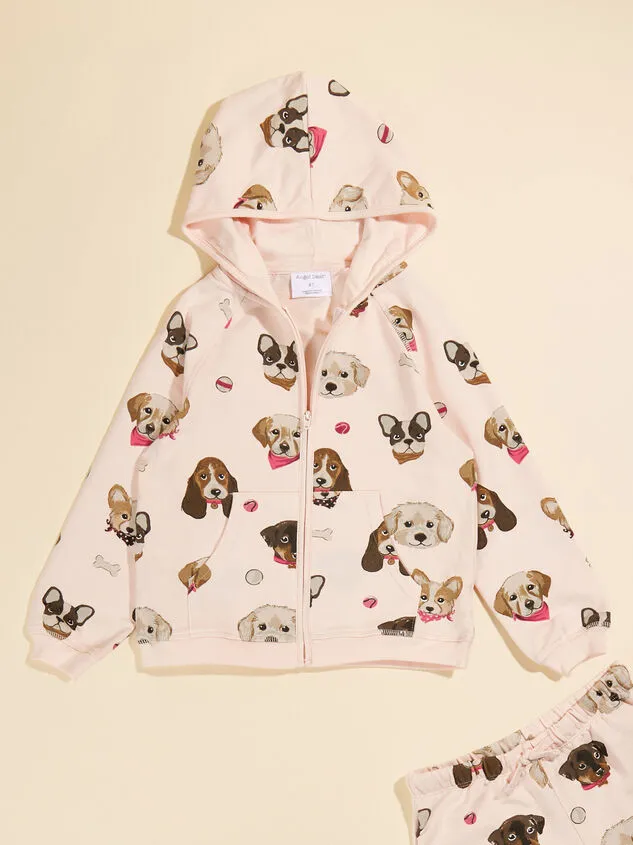 Playful Pups Hoodie Jacket And Pant Set Pink Girl Altar039d State Tops Playful Pups Hoodie Jacket And Pant Set Pink Girl Altar039d State Tops